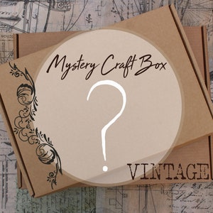 CAIXA DE ARTESANATO MISTÉRIO com tema vintage