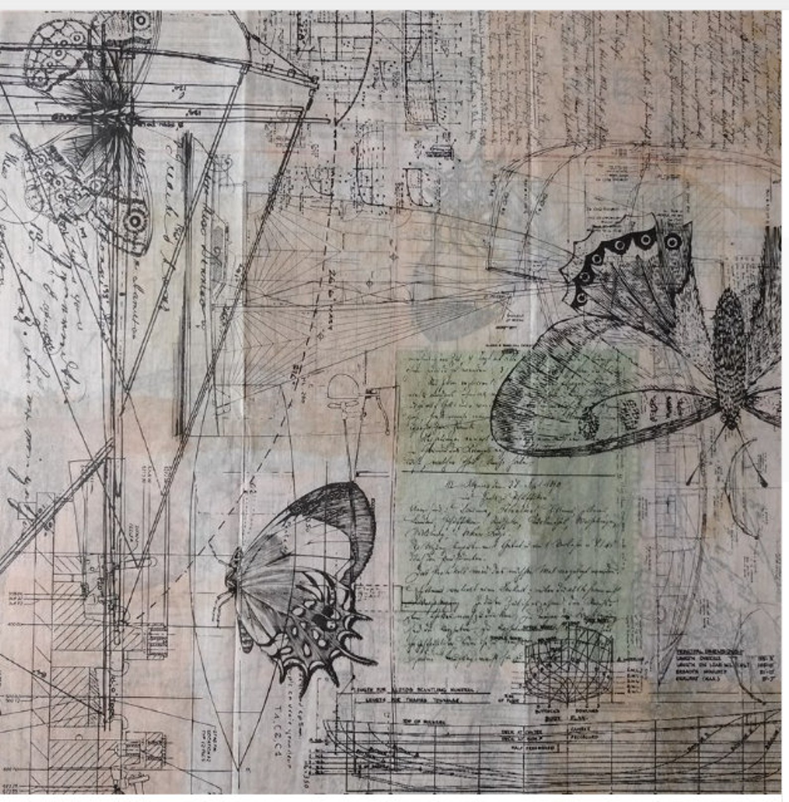 Beautiful Printed Tissue Paper Pack of 5 / Decoupage / Collage Etsy