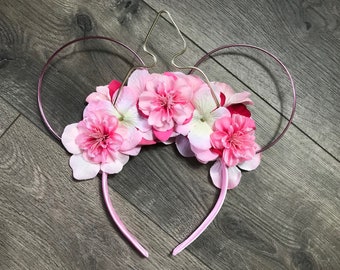 Sleeping Beauty, Princess Aurora Inspired Wire and Flower Mouse Ears