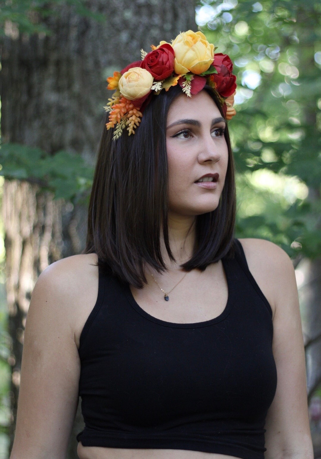 Queen of Fall Flower Crown Fall Flower Crown Bridal Crown Etsy