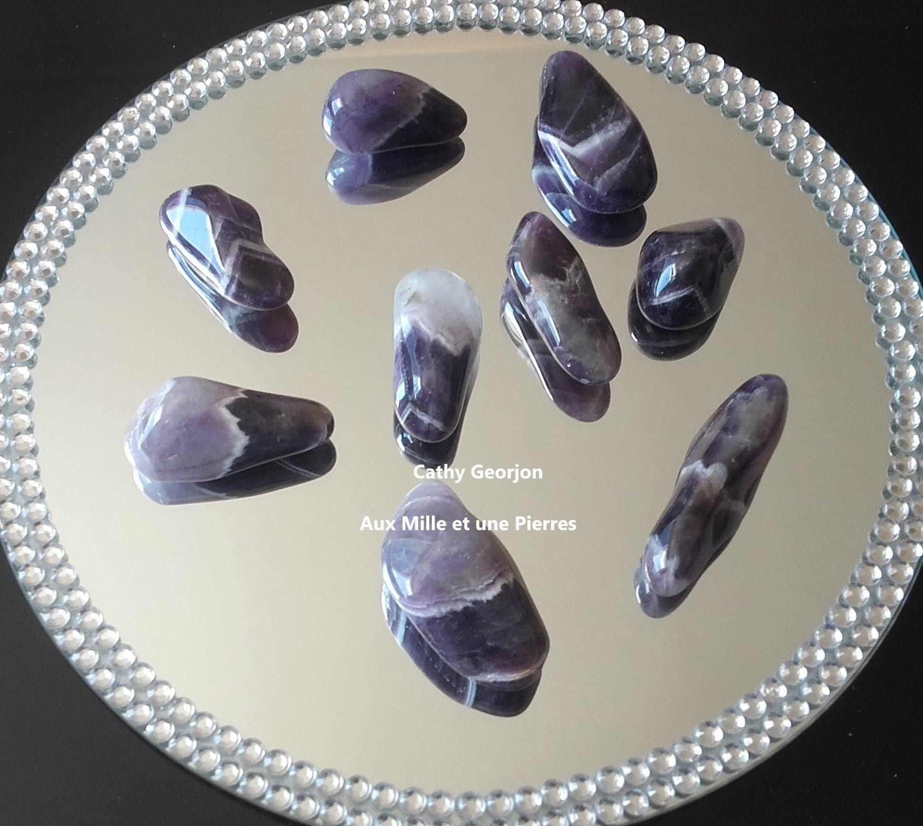 Pierres Roulées - Améthyste Chevron