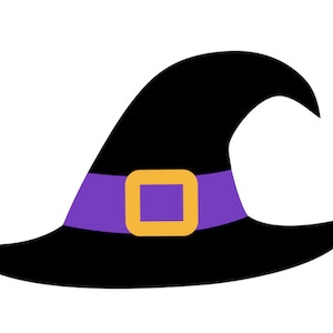 Arquivo de chapéu de bruxa Download instantâneo eps, svg, psd, ai, pdf, arquivo vetorial para corte ou gravação a laser, impressão, cnc, corte de impressão Clipart