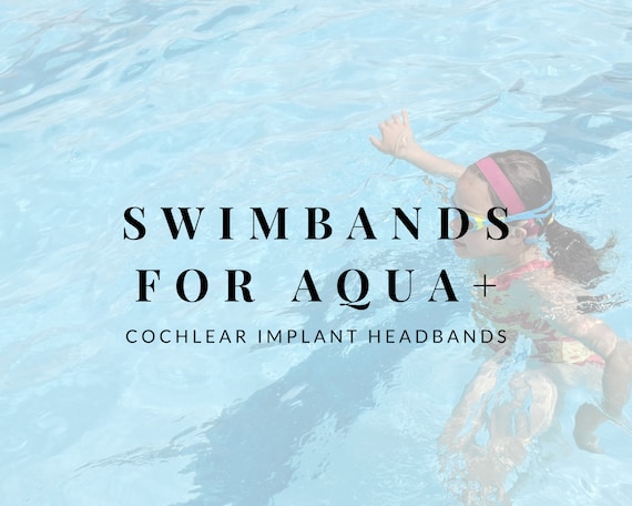 Swim Headband: Neoprene Bilateral Cochlear Implant Headband for Use with Aqua Plus