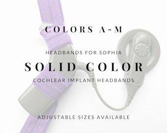 SOLID COLOR (A-M) Bilateral Cochlear Implant Headbands