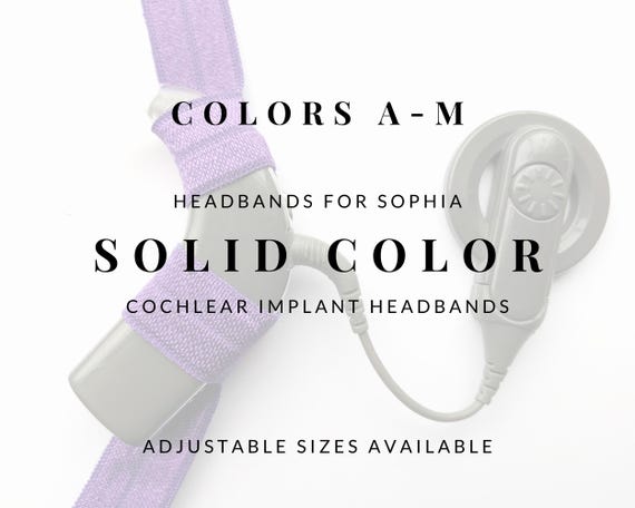 SOLID COLOR (A-M) Bilateral Cochlear Implant Headbands