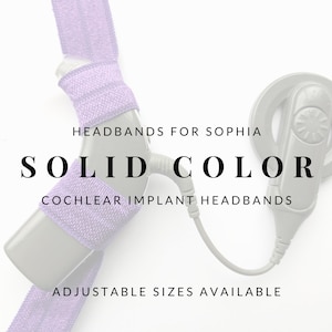 SOLID COLOR Bilateral Cochlear Implant Headbands imagem 1