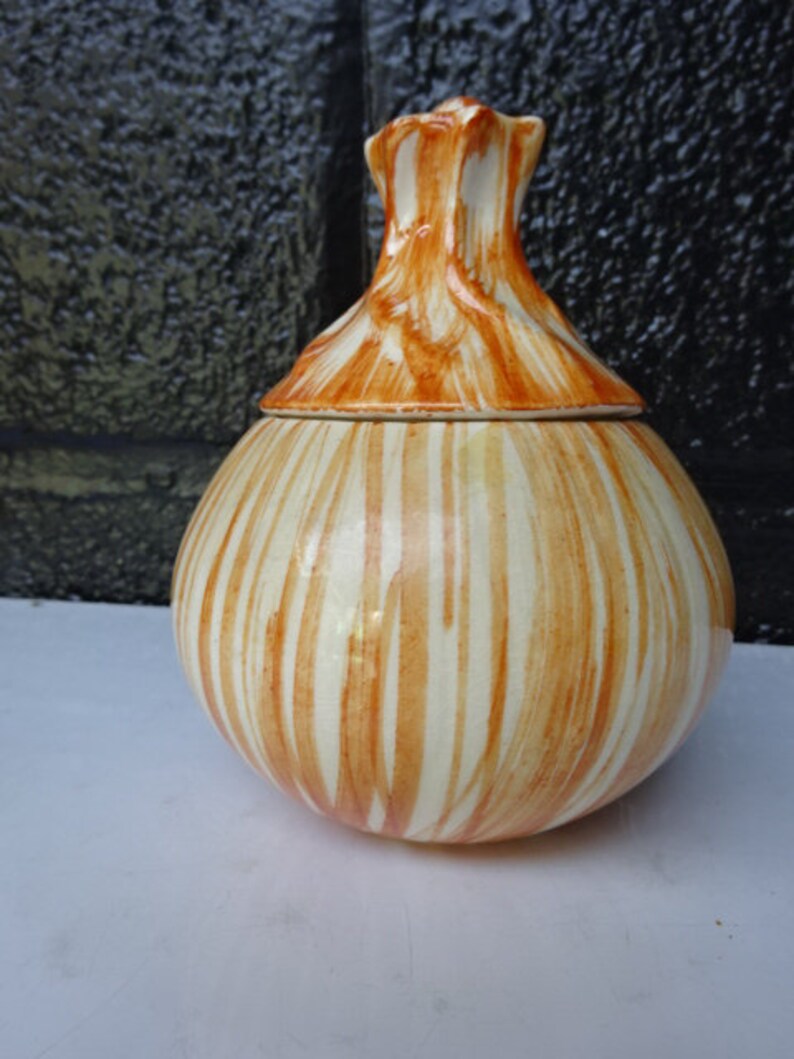 Vintage gepflückte Zwiebeln Gesicht Topf / Aufbewahrung Topf / | Etsy