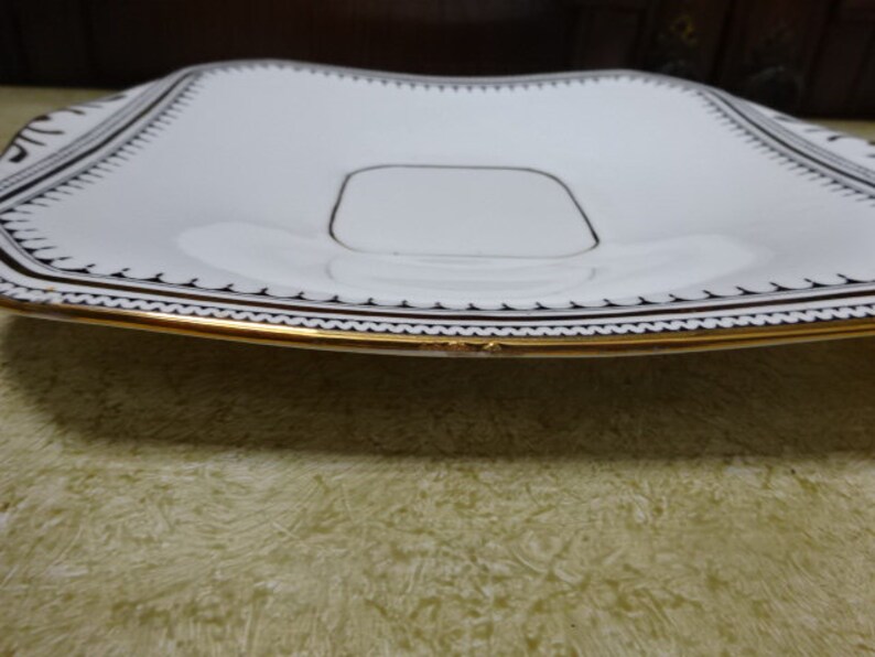 Standard China Cake Plate Dessert Plate Plate Pattern No 2203 Black Gold Replacement China Afternoon Tea Vintage 1930-1949