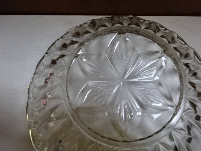 Pressed Glass BowlFruitDessertsVintage