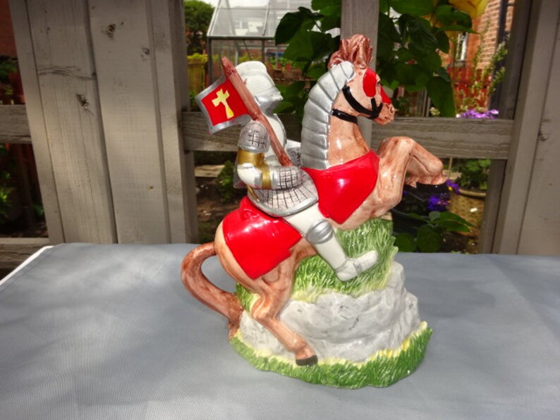 Leonardo Knight on Horseback Horse Teapot Novelty Handpainted Decorative Display Ornament Decor Collectible Vintage