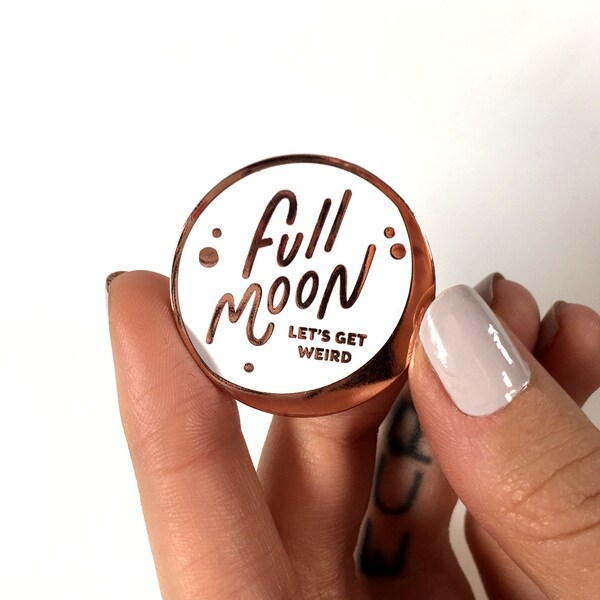 Full Moon Astrology Lapel Pin - Hard Enamel Pin