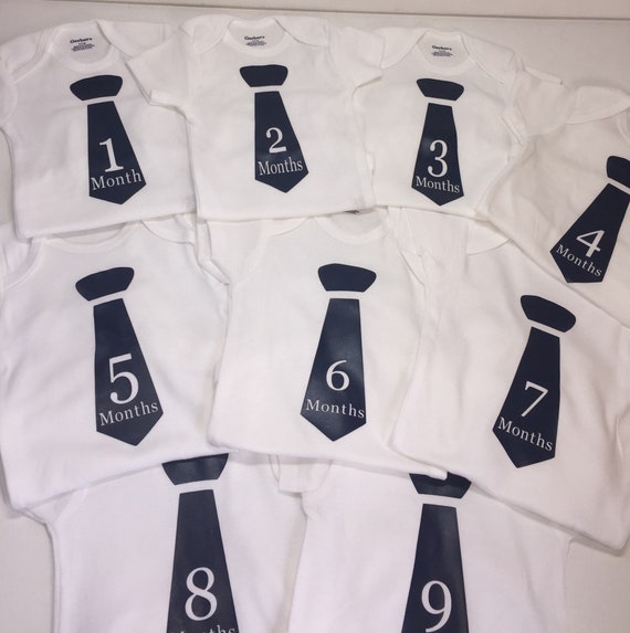 baby boy milestone onesies