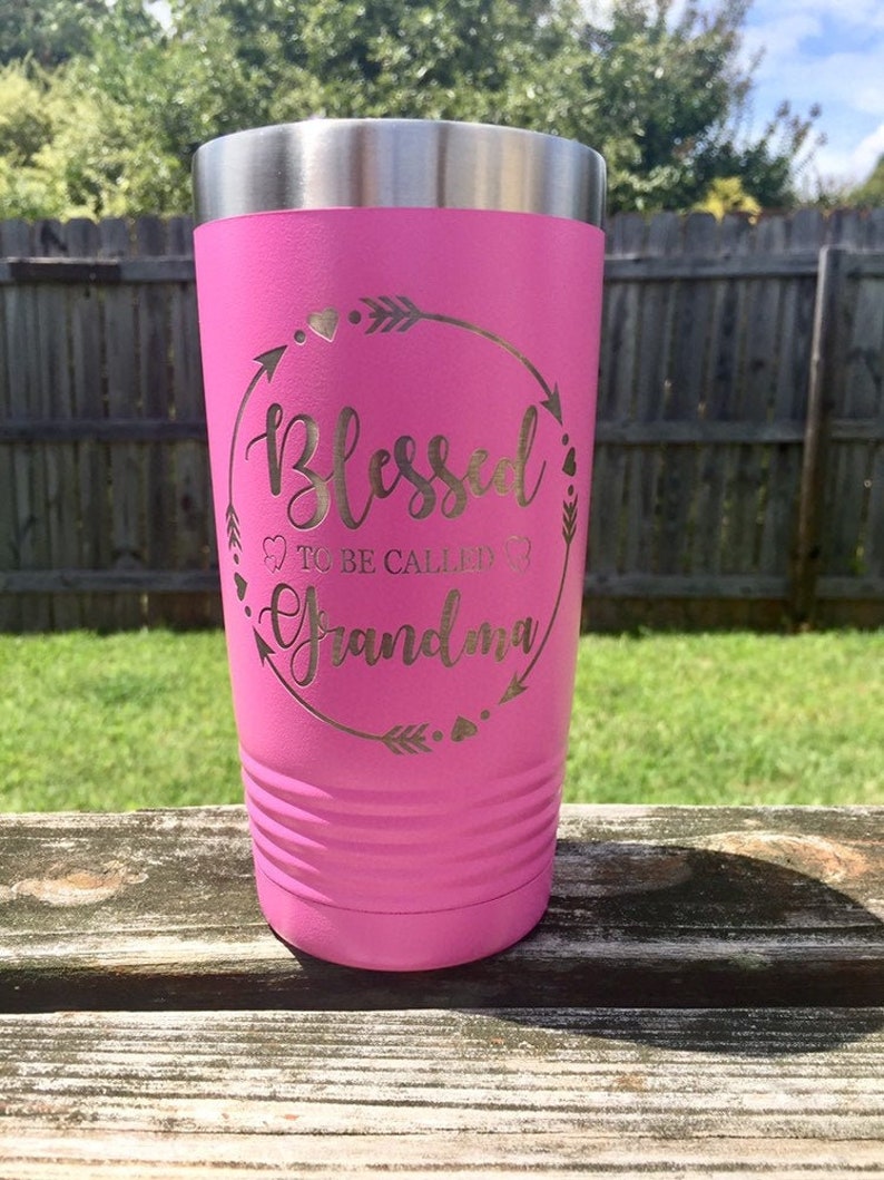 Download 20 oz Engraved Blessed Grandma Tumbler Grandmom Tumblers ...