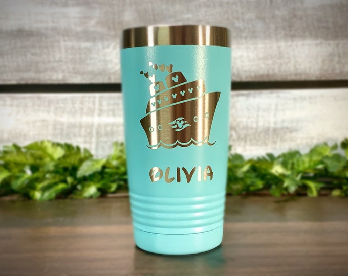 20 Oz Disney Cruise Tumbler Engraved Disney Tumblers Etsy