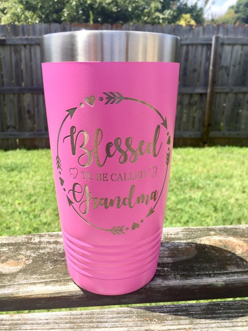 Download 20 oz Engraved Blessed Grandma Tumbler Grandmom Tumblers ...