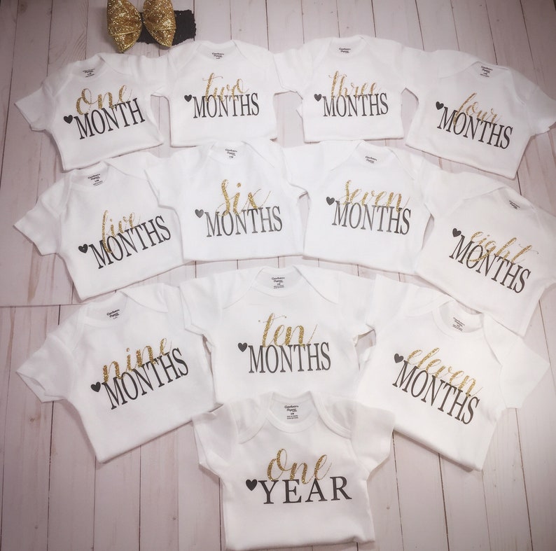 monthly milestone onesies