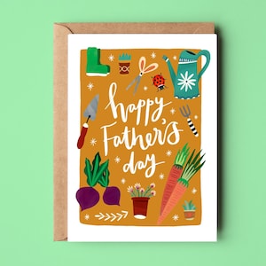 Cartão Reciclado Jardineiro Feliz Dia dos Pais