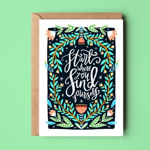 Karte, Eco-Recycled, Freundschaftskarte, Ermutigung Motivationskarte
