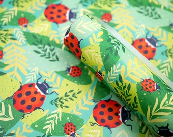 Ladybird Recycled Gift Wrap | Eco Friendly Recycled Nature Inspired Wrapping Paper