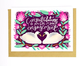 Congratulations On Your Engagement Card | Recycled Greetings Card