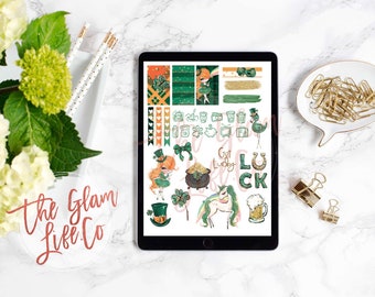 St Patrick's Day Digital Planner Sticker page