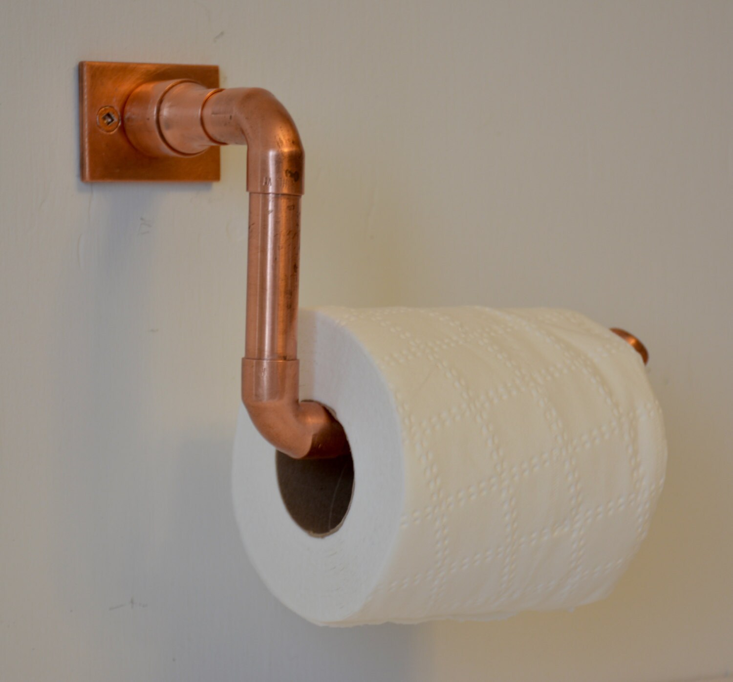 Copper Toilet Paper Holder/drop Down Single Roll Toilet Tissue Etsy