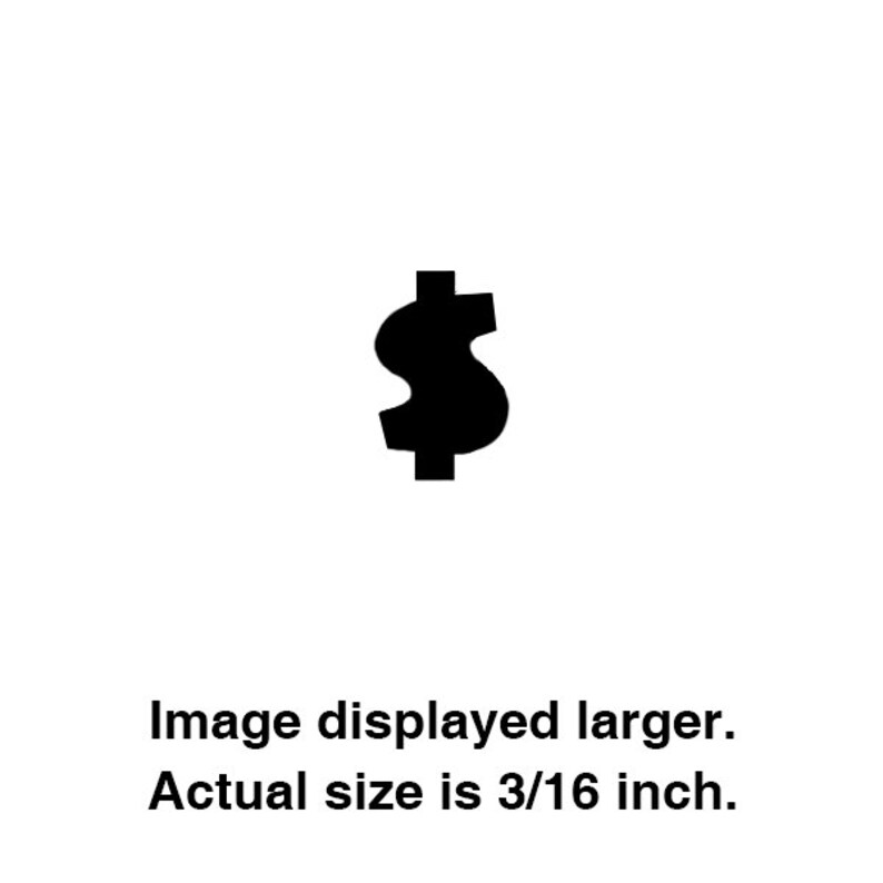 Hole Punch Dollar Sign 3/16 X4 Etsy
