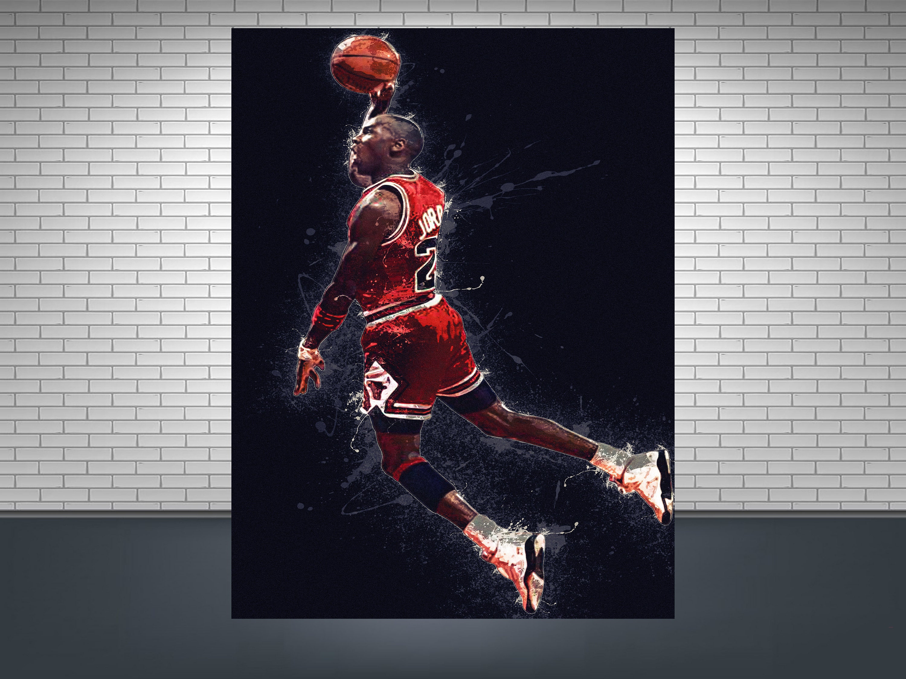Discover Michael Jordan Dunk Poster, Canvas Wrap