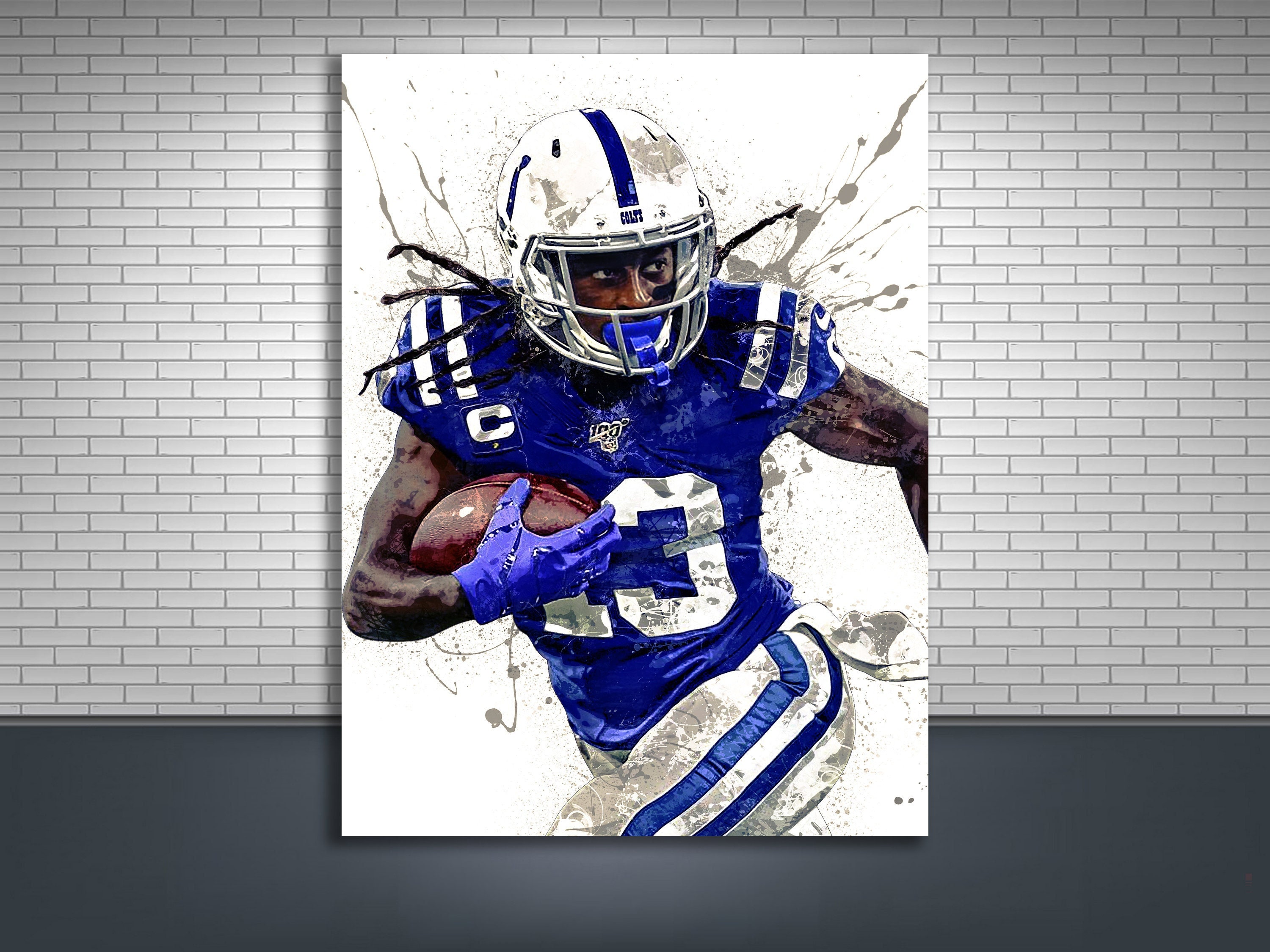 Discover TY Hilton Poster, Indianapolis Colts, Canvas Wrap, Man Cave, Bar, Game Room, Kids Room