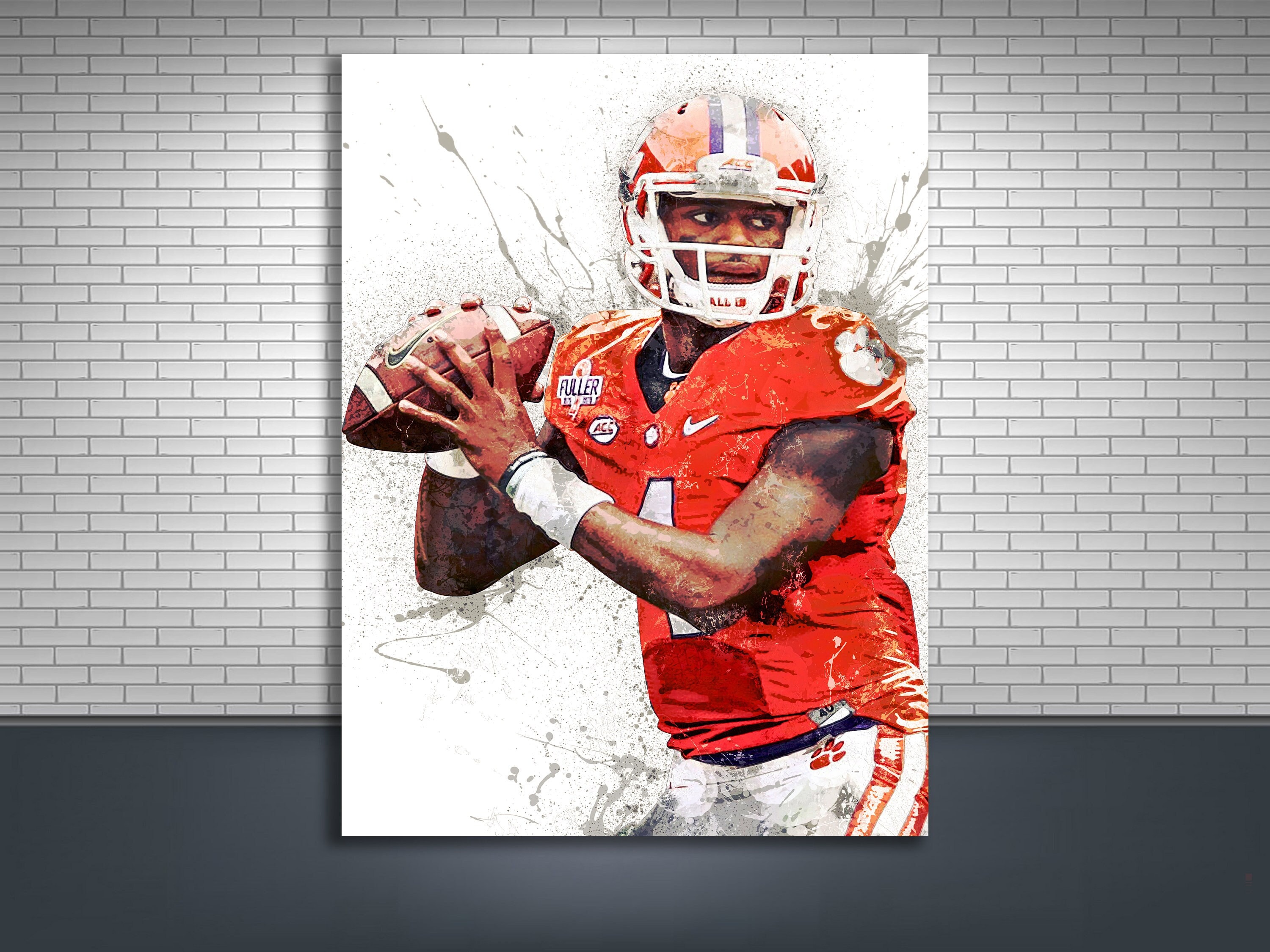 Discover Deshaun Watson Poster, Clemson Tigers, Gallery Canvas Wrap, Kids Room, Man Cave, Game Room, Bar