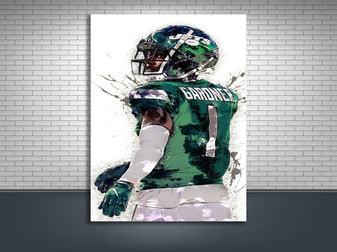Sauce Gardner Poster New York Jets Canvas Wrap Man Cave Etsy