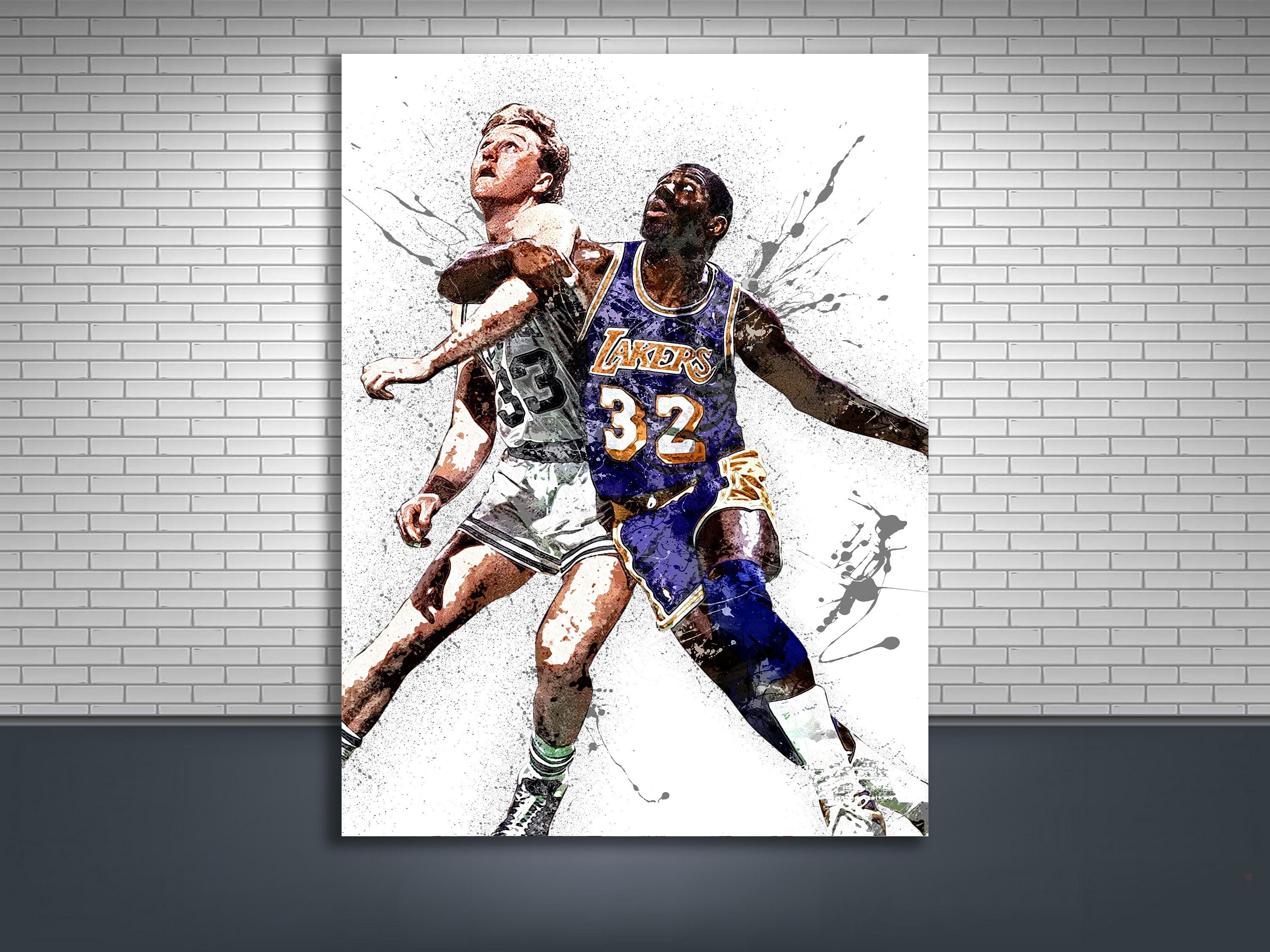 Discover Larry Bird, Magic Johnson Poster, Canvas Wrap