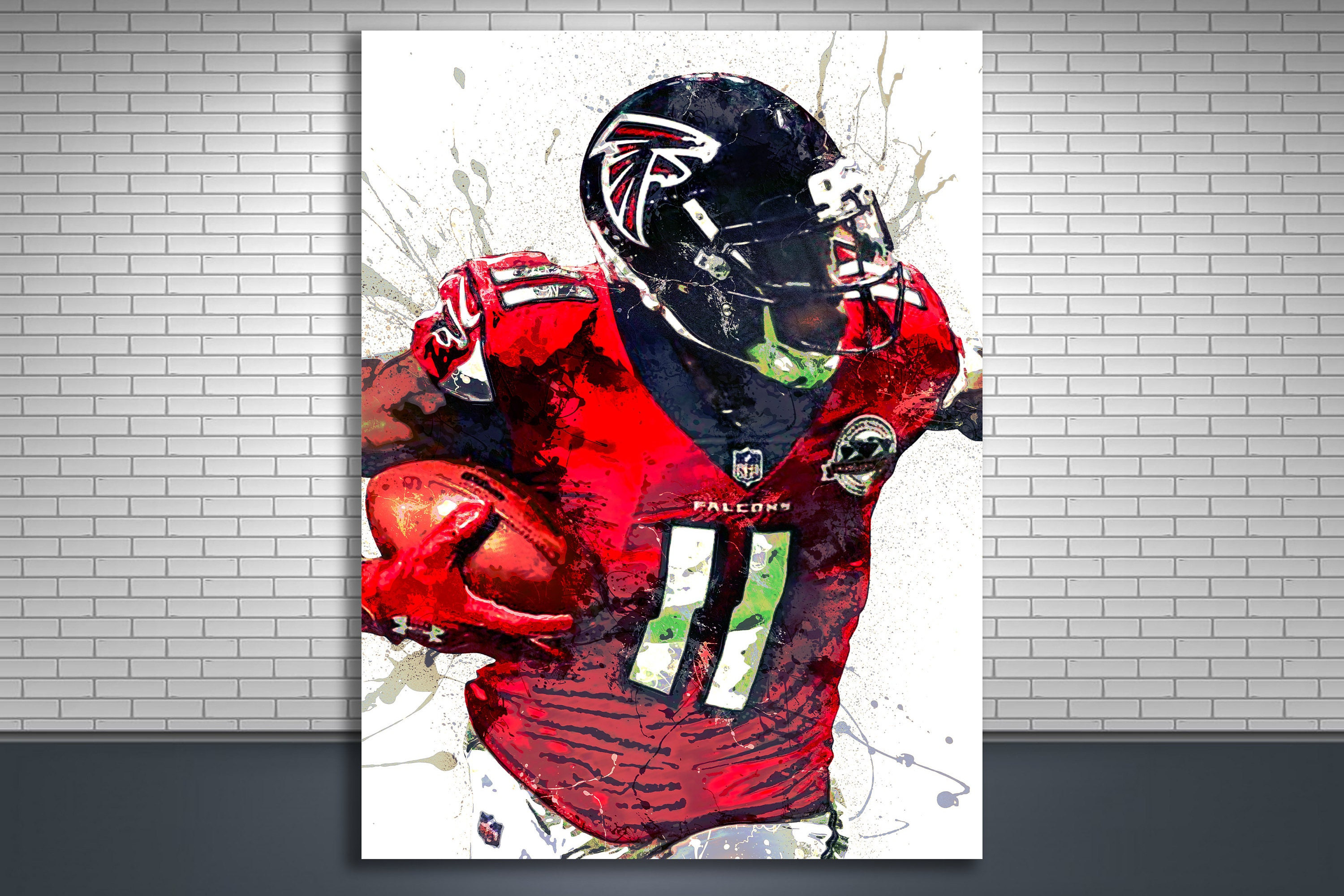 Discover Julio Jones Poster, Atlanta Falcons, Canvas Wrap, Man Cave, Bar, Game Room, Kids Room