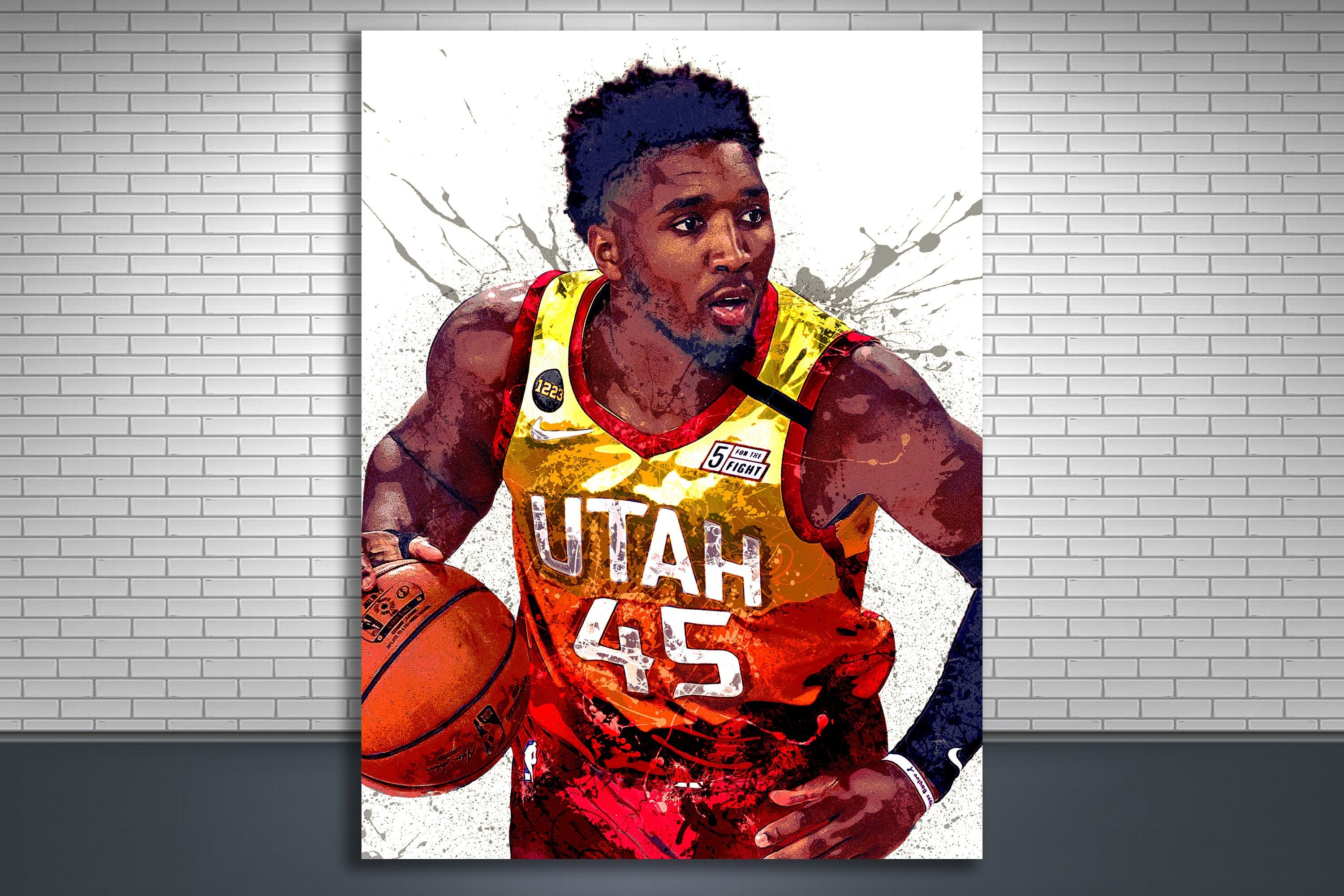 Discover Donovan Mitchell Poster, Utah Jazz, Canvas Wrap