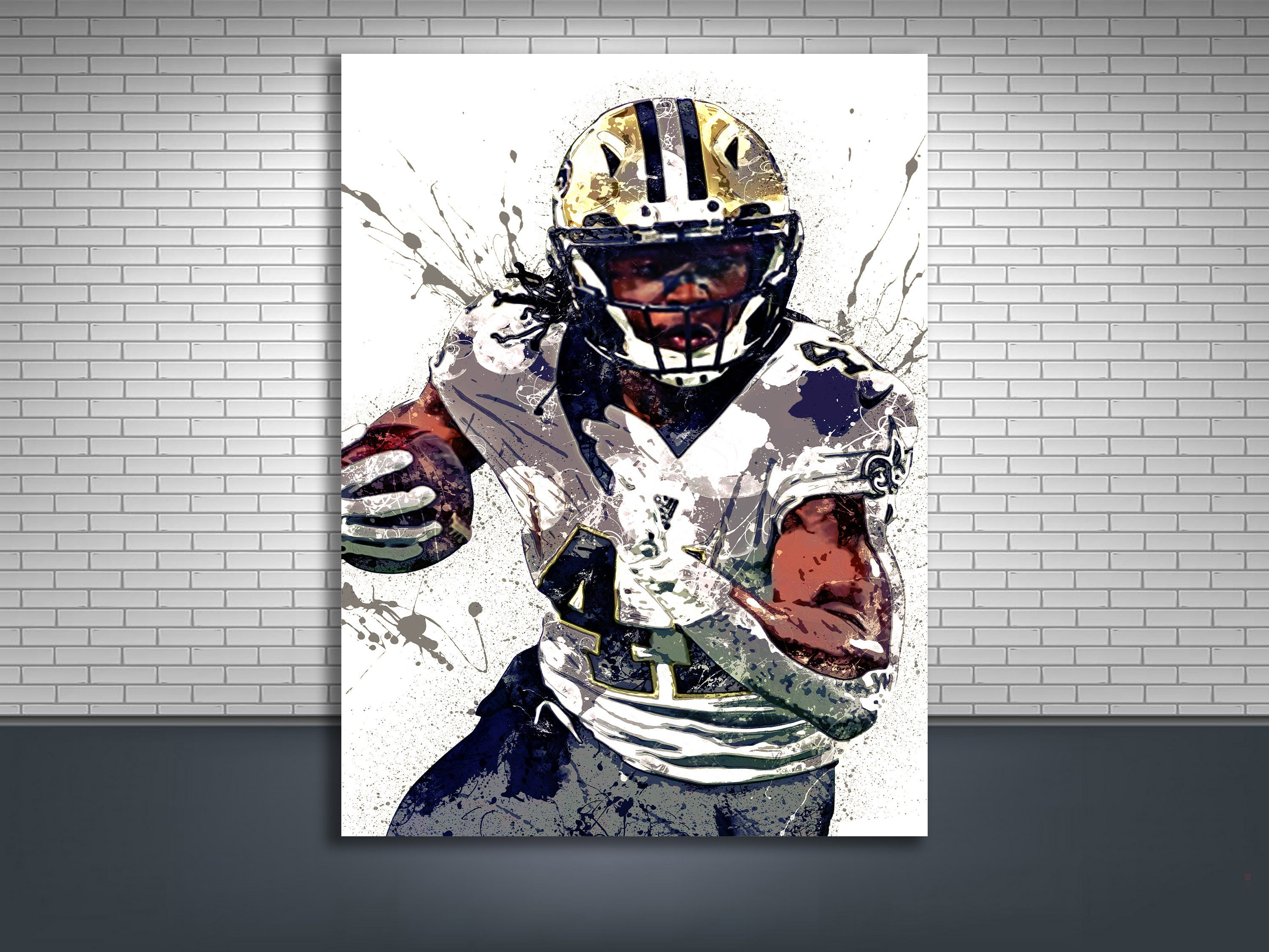 Discover Alvin Kamara, N€W Orleans Saints, Premium Poster Print, Canvas Wrap, Man Cave, Bar, Game Room