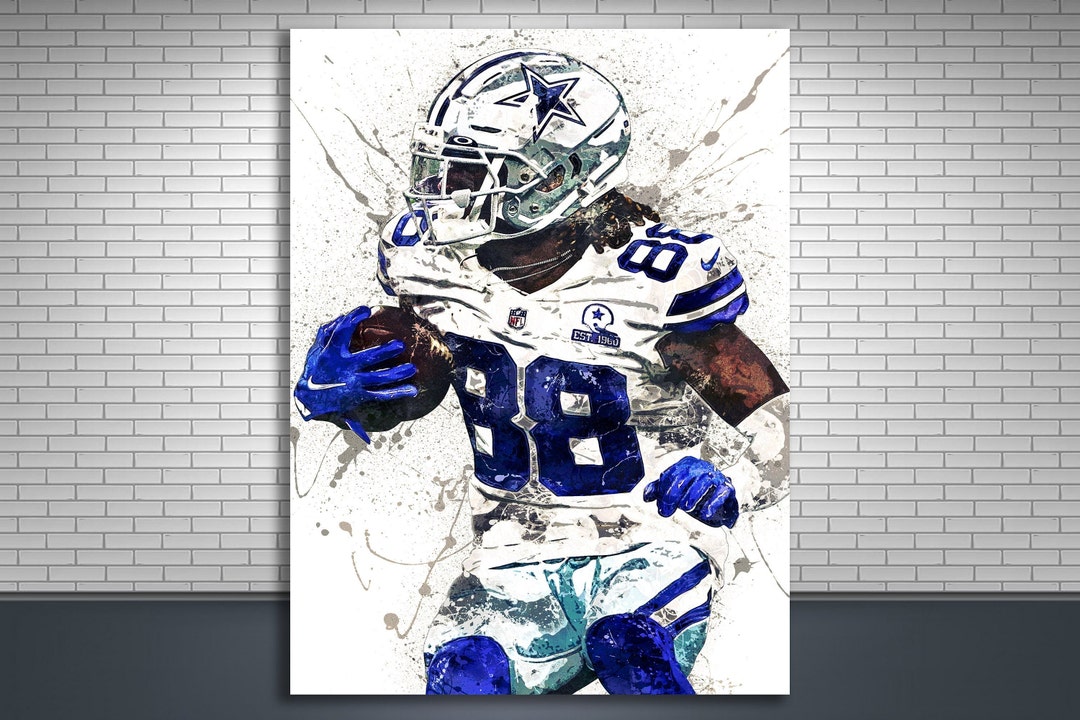 Ceedee Lamb Poster Dallas Cowboys Canvas Wrap Man Cave Etsy