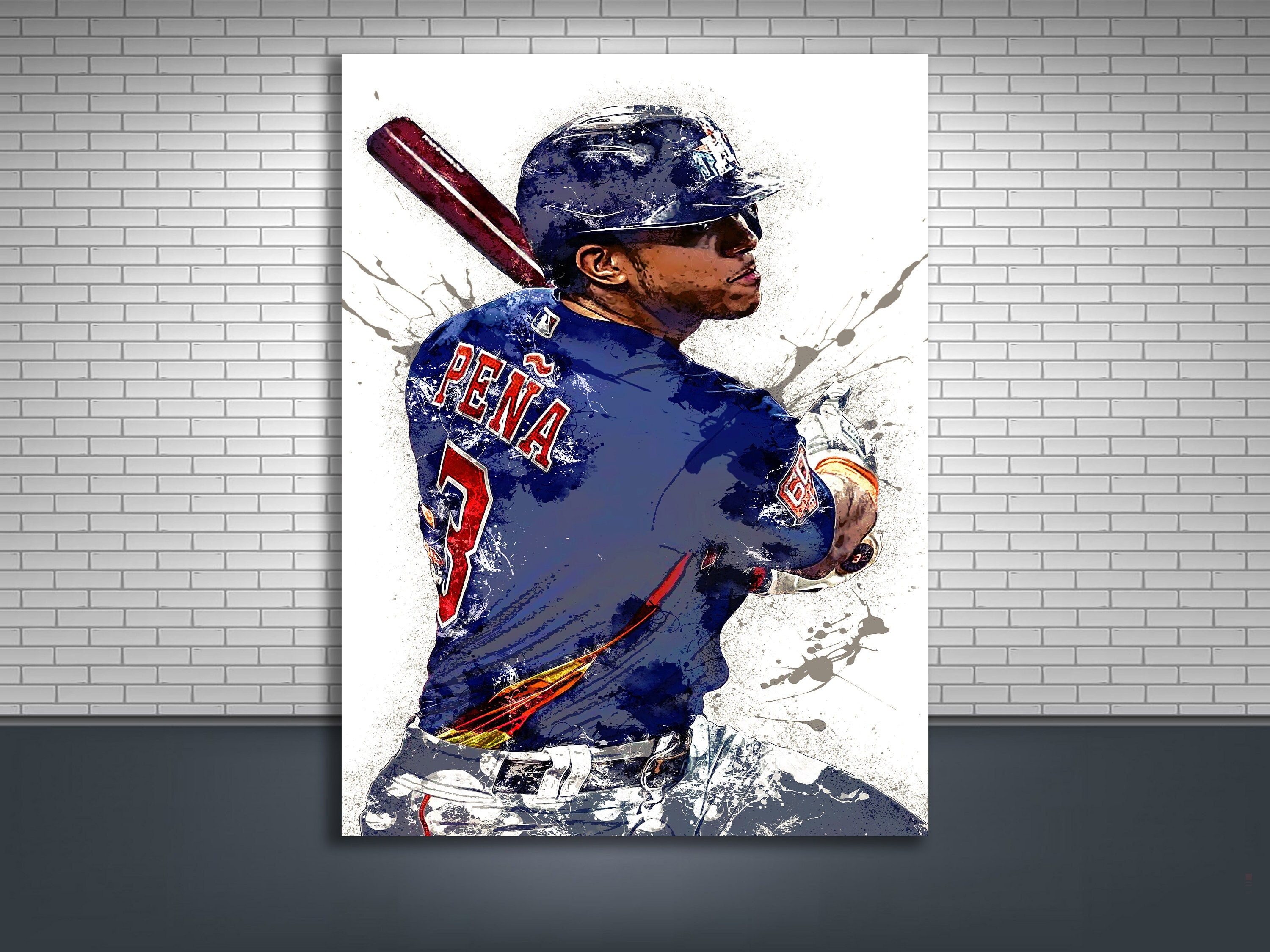 Discover Jeremy Pena Poster, Houston Astros, Canvas Wrap, Kids Room, Man Cave, Bar, Game room