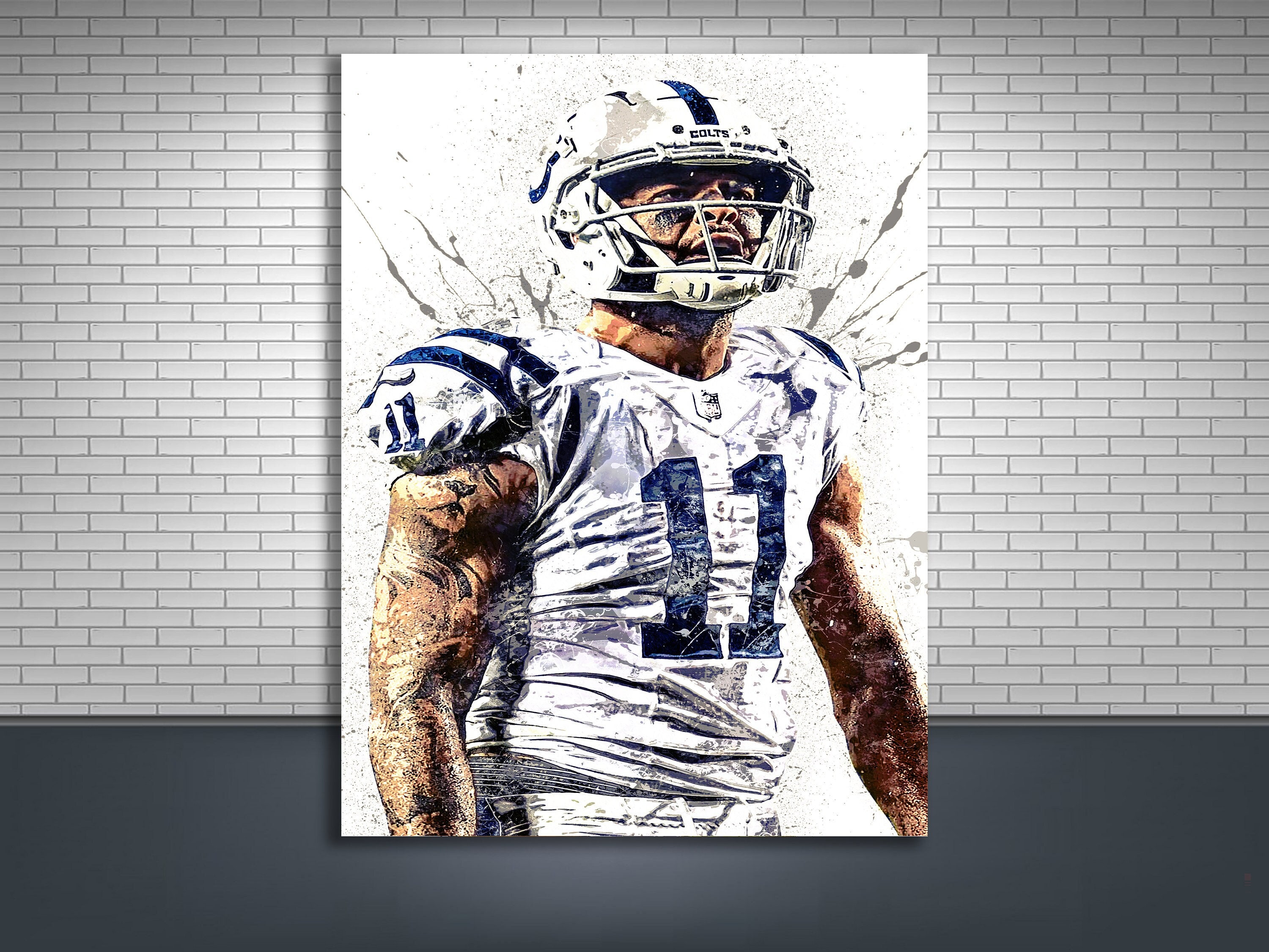 Discover Michael Pittman Jr. Poster, Indianapolis Colts, Canvas Wrap, Man Cave, Bar, Game Room, Kids Room