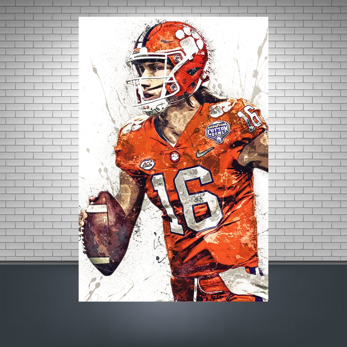 Discover Trevor Lawrence Poster, Clemson Tigers, Gallery Canvas Wrap, Kids Room, Man Cave, Game Room, Bar
