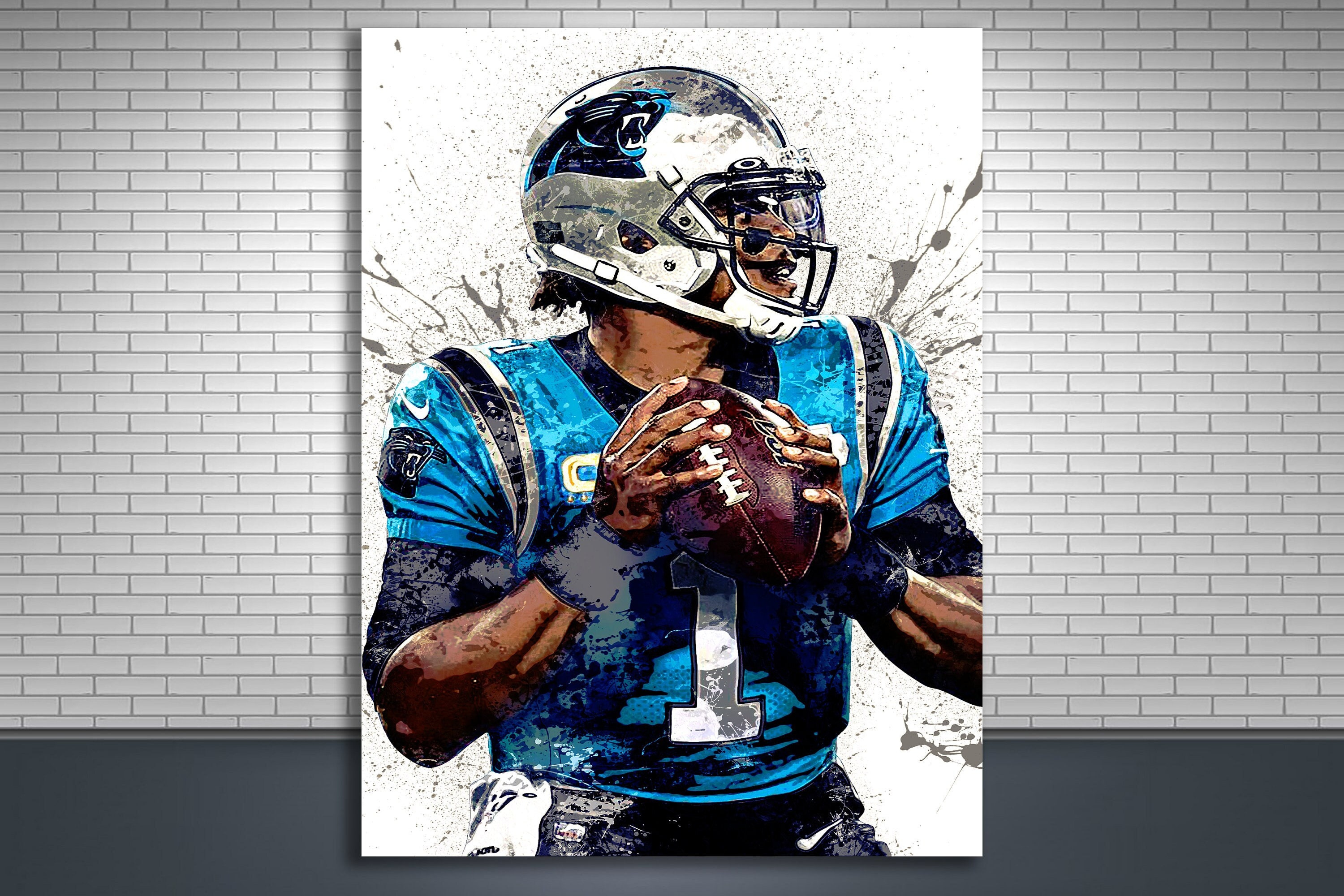 Discover Cam Newton Poster, Carolina Panthers, Canvas Wrap, Man Cave, Bar, Game Room