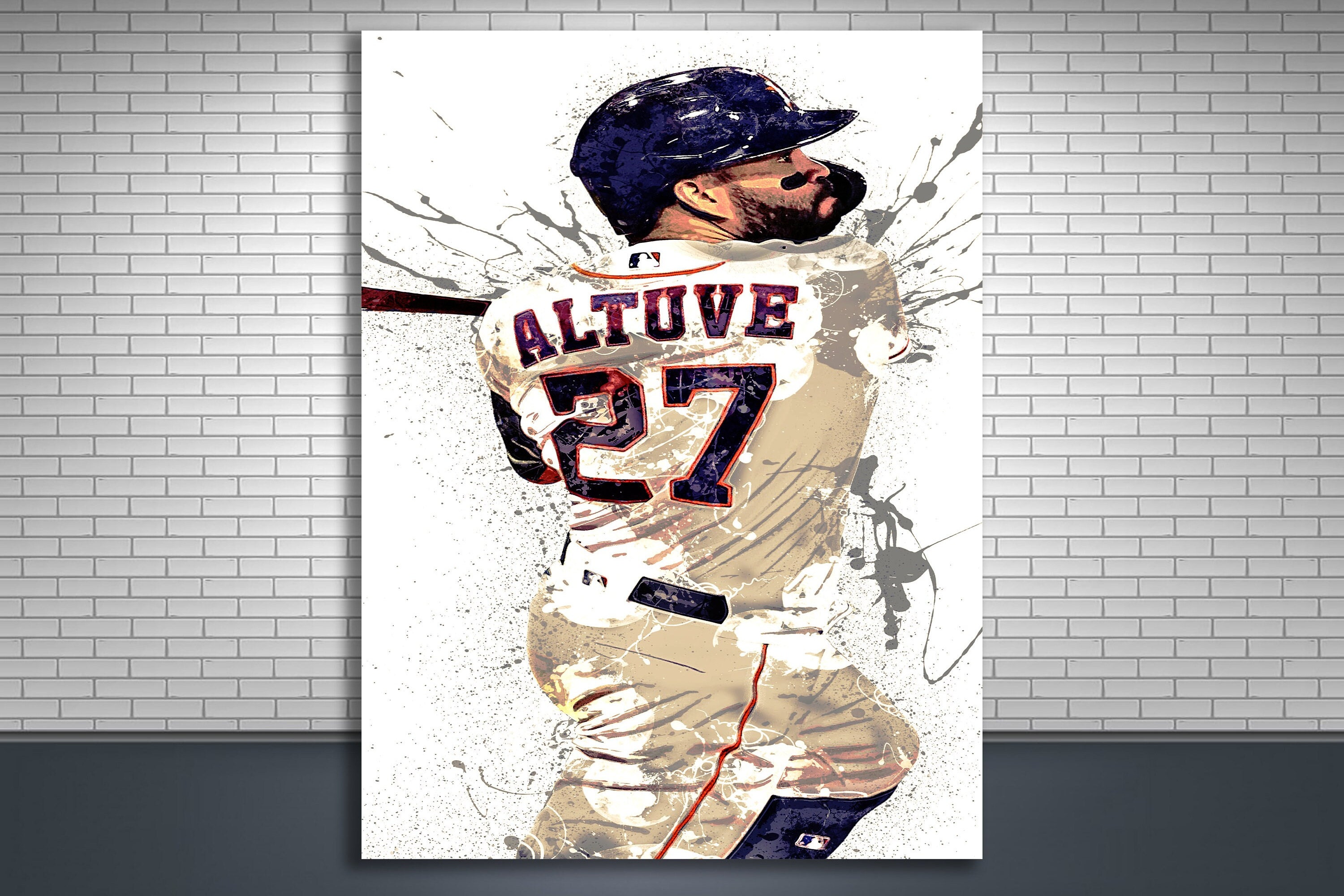 Discover Jose Altuve Poster, Houston Astros, Canvas Wrap, Poster Print, Man Cave, Bar, Game room