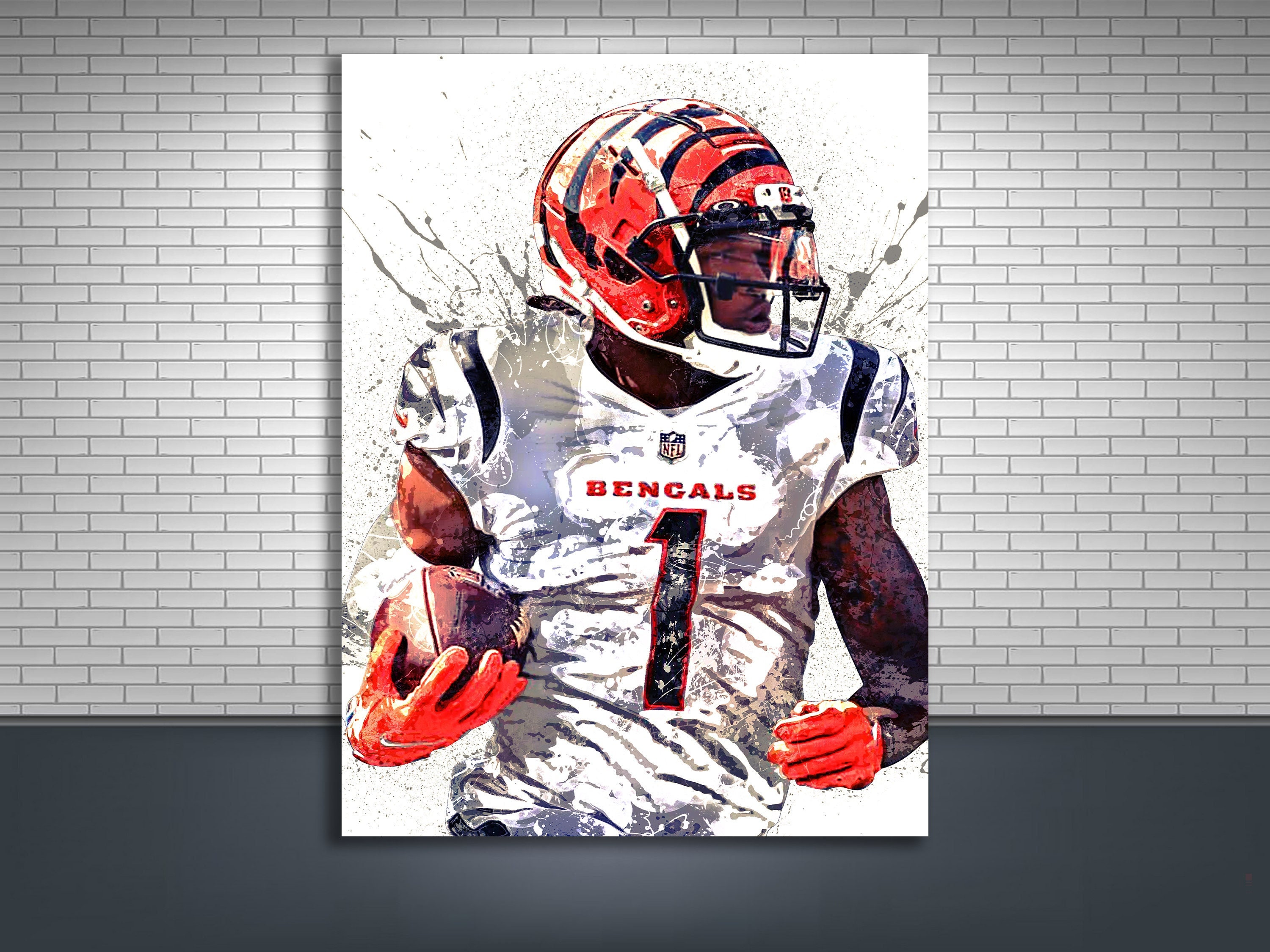 Ja'marr Chase Poster Cincinnati Bengals Canvas Wrap - Etsy