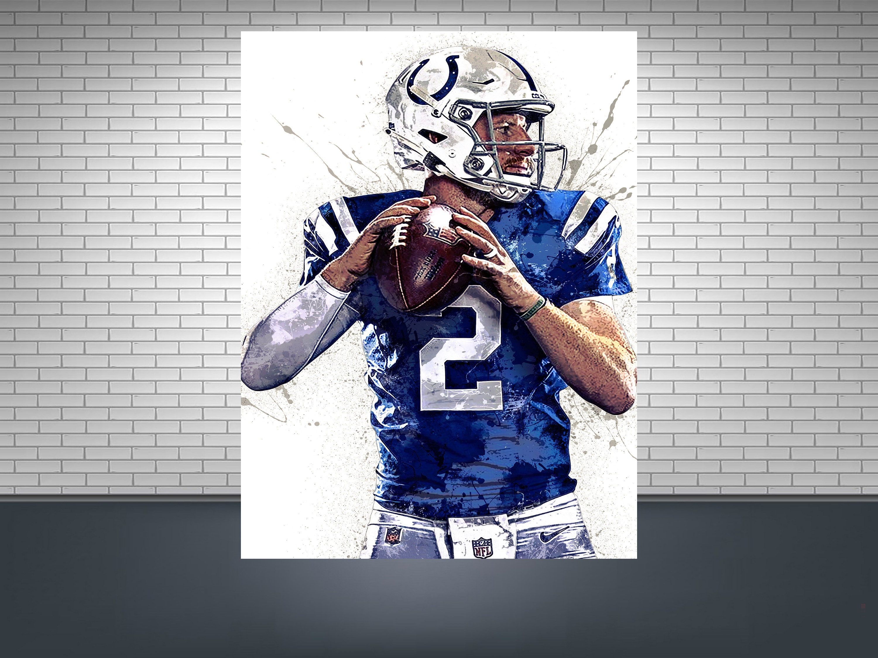 Discover Carson Wentz Poster, Indianapolis Colts, Canvas Wrap, Man Cave, Bar, Game Room, Kids Room