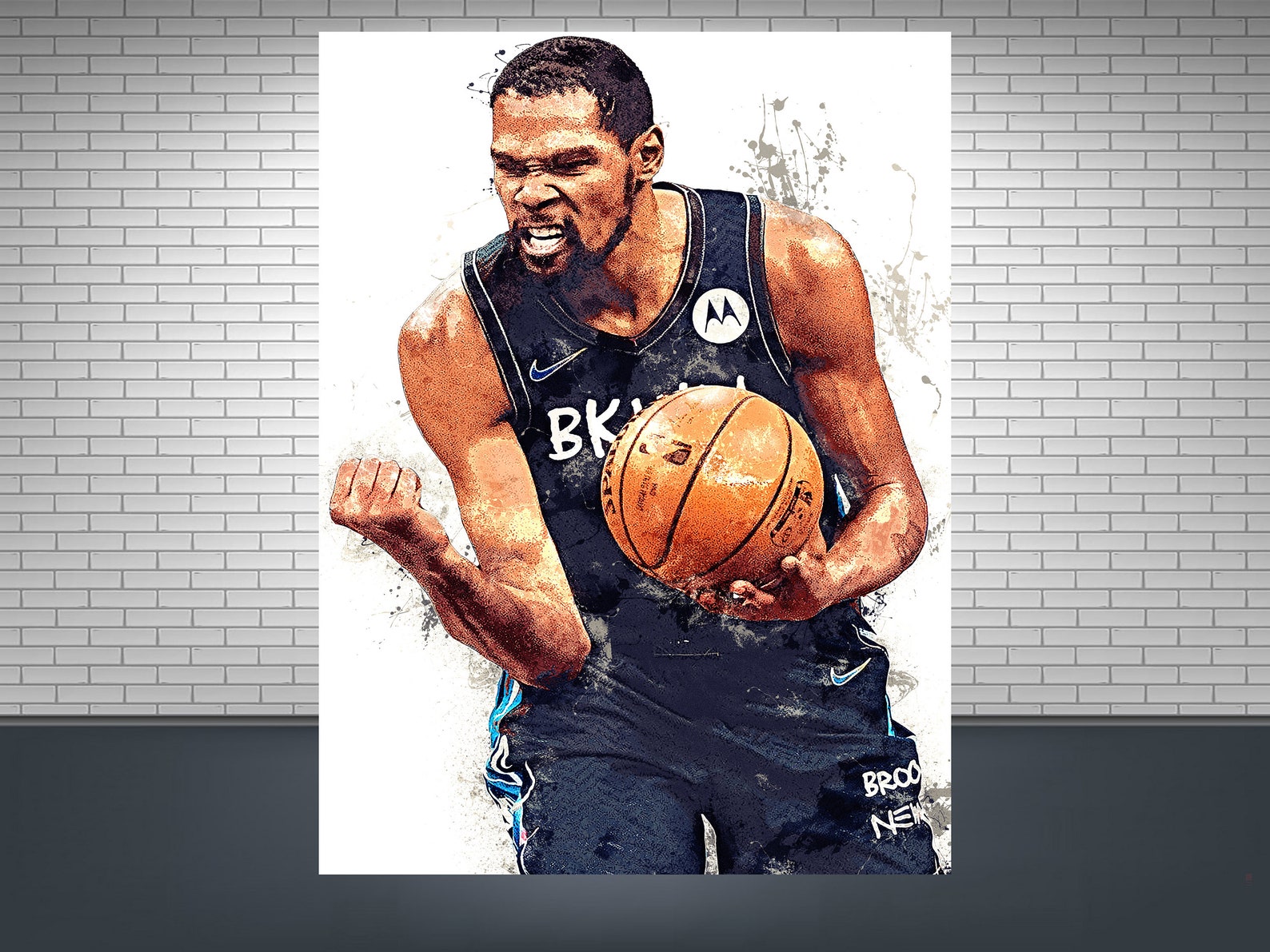 Kevin Durant Poster Brooklyn Nets Canvas Wrap Poster | Etsy