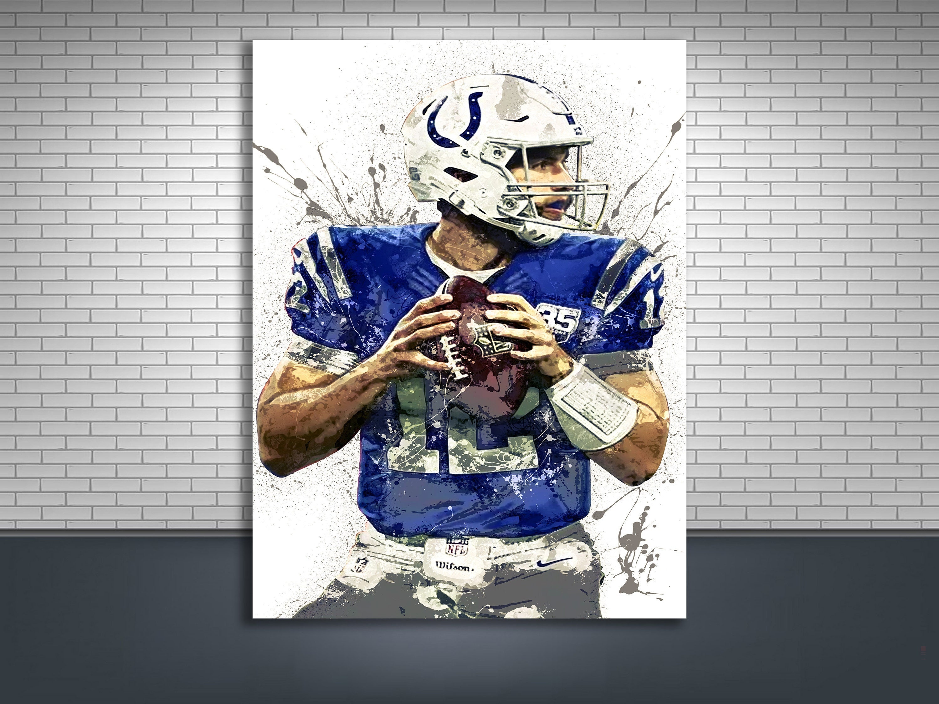 Andrew Luck Poster - Indianapolis Colts - Canvas Wrap, Man Cave, Bar, Game Room, Kids Room