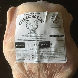 TURKEY Poultry Custom Processing Label PL 90-492 EXEMPT Pasture Raised - 100 Labels image 2