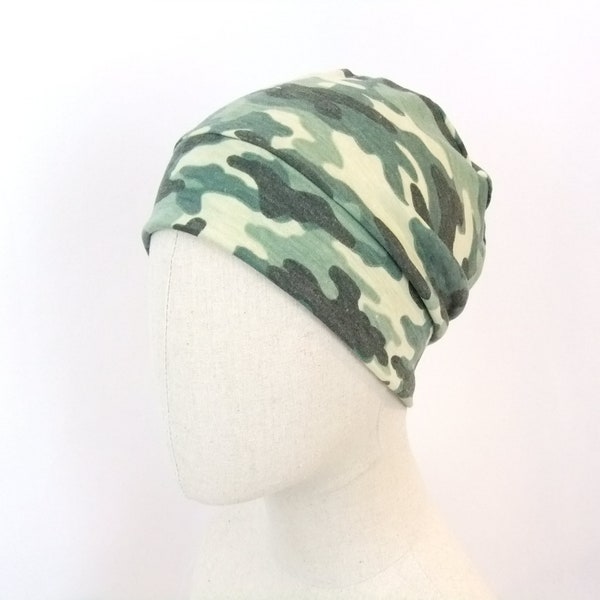 Chemo cap, camo