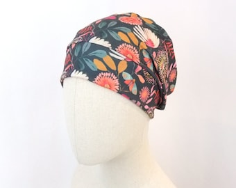 Chemo cap for a woman, folk art floral