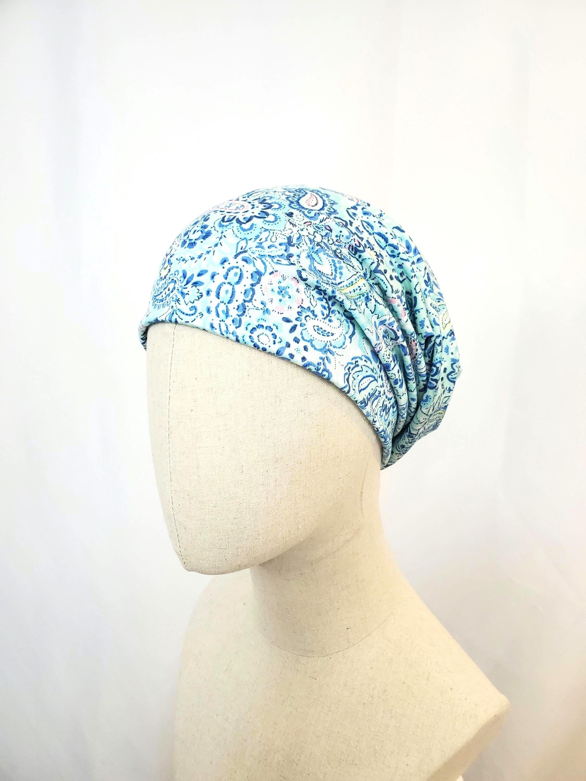 Thin Slouchy Beanie Hat Casual Paisley Adjustable Chemo Cap Lightweight Multicolour Paisley Slouchy Beanie Hat, Chemo Headwear  main image 4