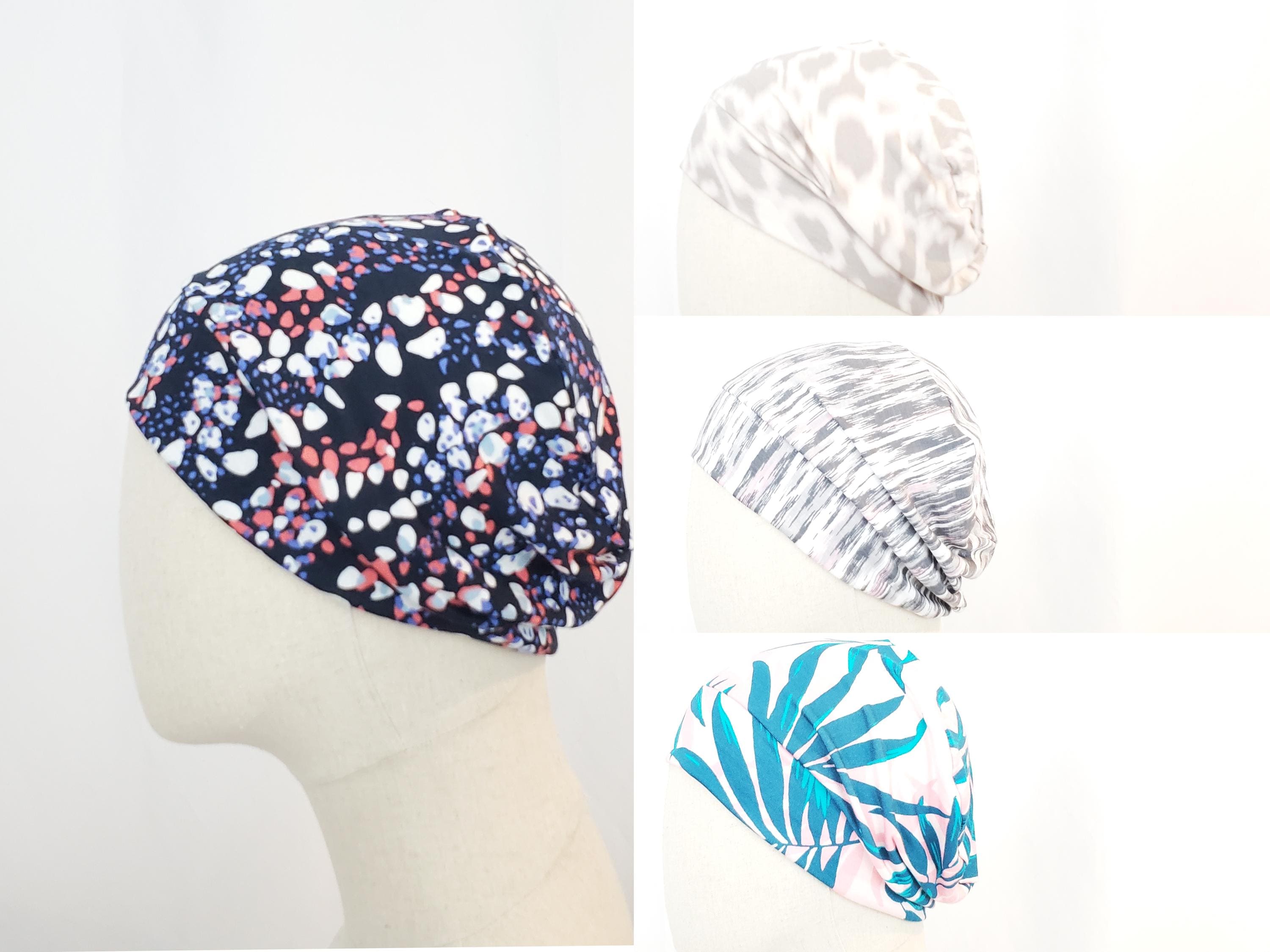 Lightweight chemo cap for a woman, choice of prints